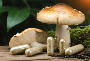 Ergothioneine capsules and mushrooms