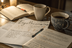 Ergothioneine research desk scene